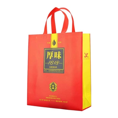 Сумки Tote 140gsm полипропилена шелковой ширмы не сплетенные с ручкой Tote