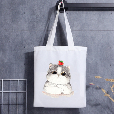 Изготовленная на заказ сумка Tote холста плеча пробела стороны кота сумки подарка собаки с сумкой логотипа