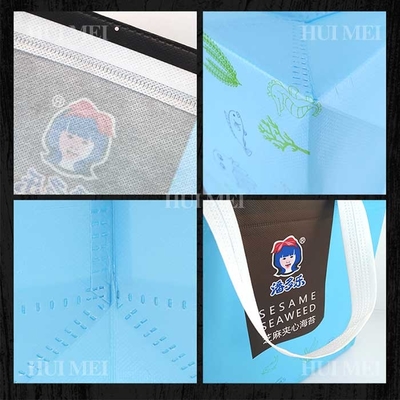 Breathable сумки Tote Tearproof полипропилена PP не сплетенные голубое и черное