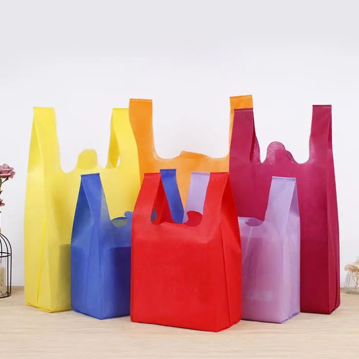 Сумка жилета футболки горячих хозяйственных сумок супермаркета полипропилена продажи Nonwoven